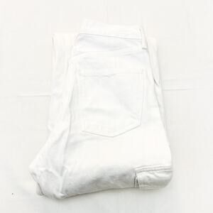 AGOLDE Minka Cargo Wide Leg White Denim Jeans A9117-1183 Zip Fly Size 24